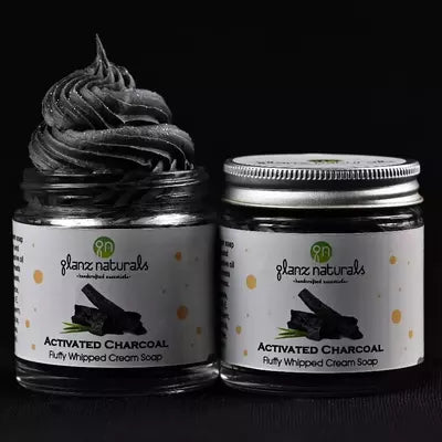 Charcoal Fluffy Whipped Cream Soap