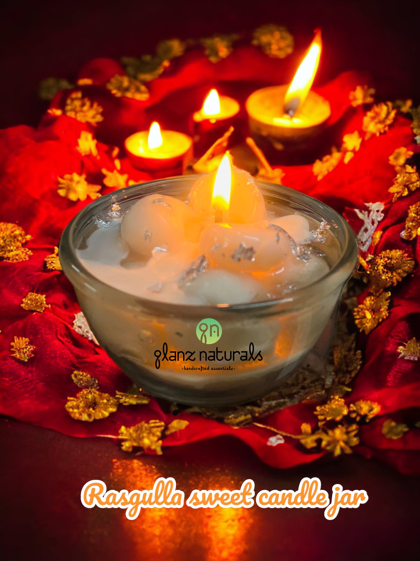 Rasgulla sweet candle