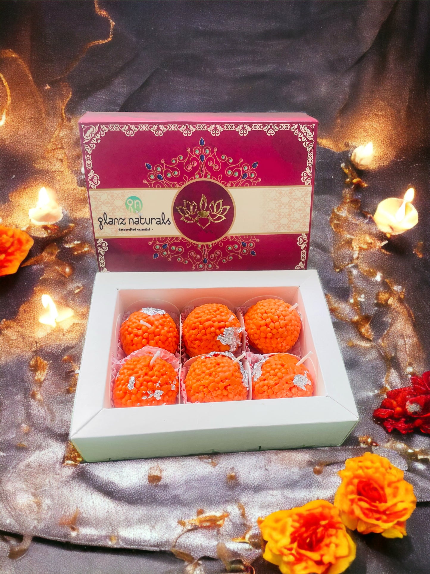 Diwali mithai candles (made with soy wax )