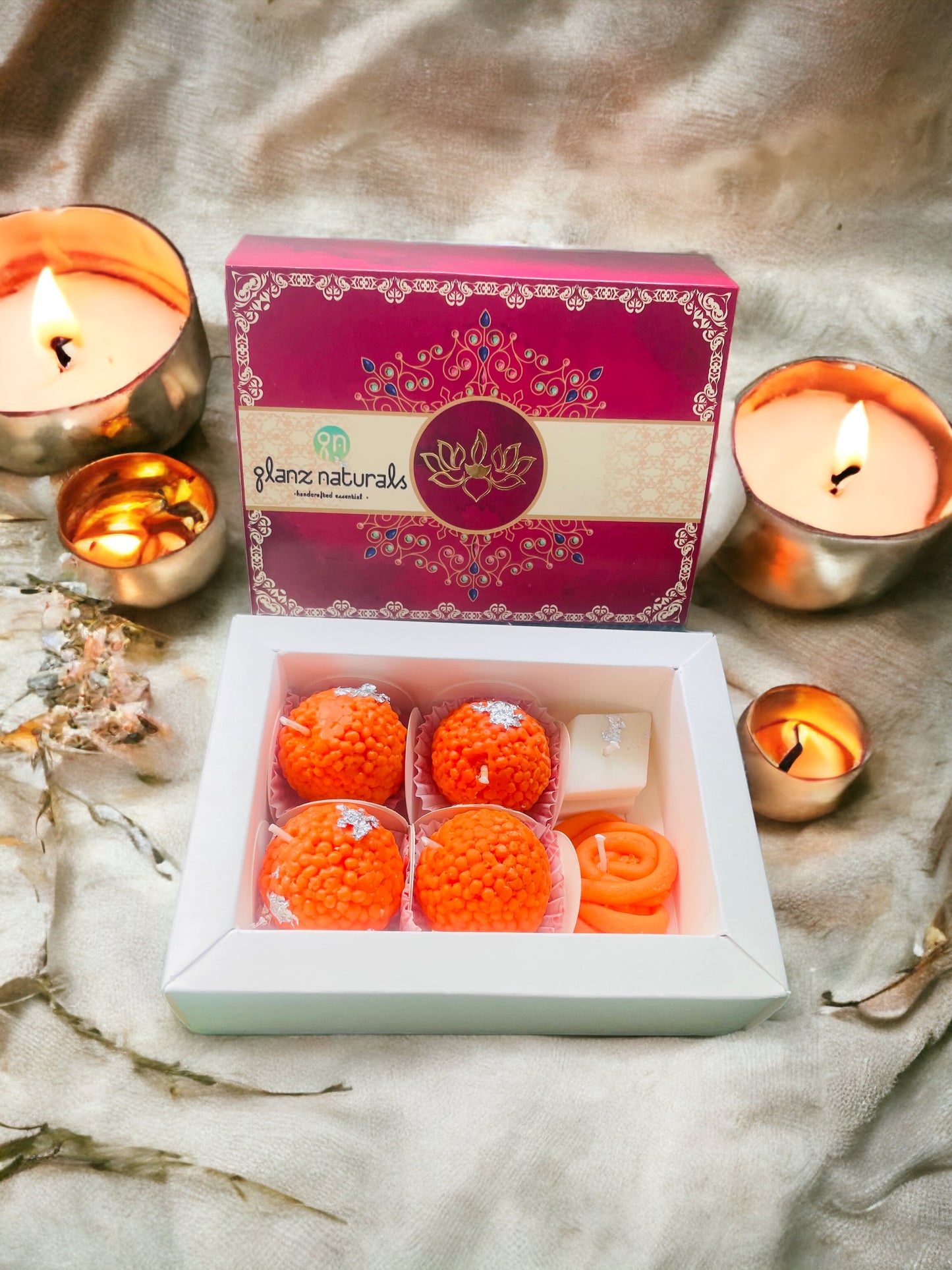 Diwali mithai candles (made with soy wax )