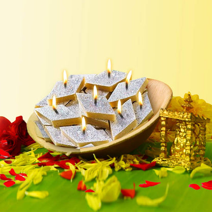 Festive Kaju Katli Mithai Candles (6 Pcs)