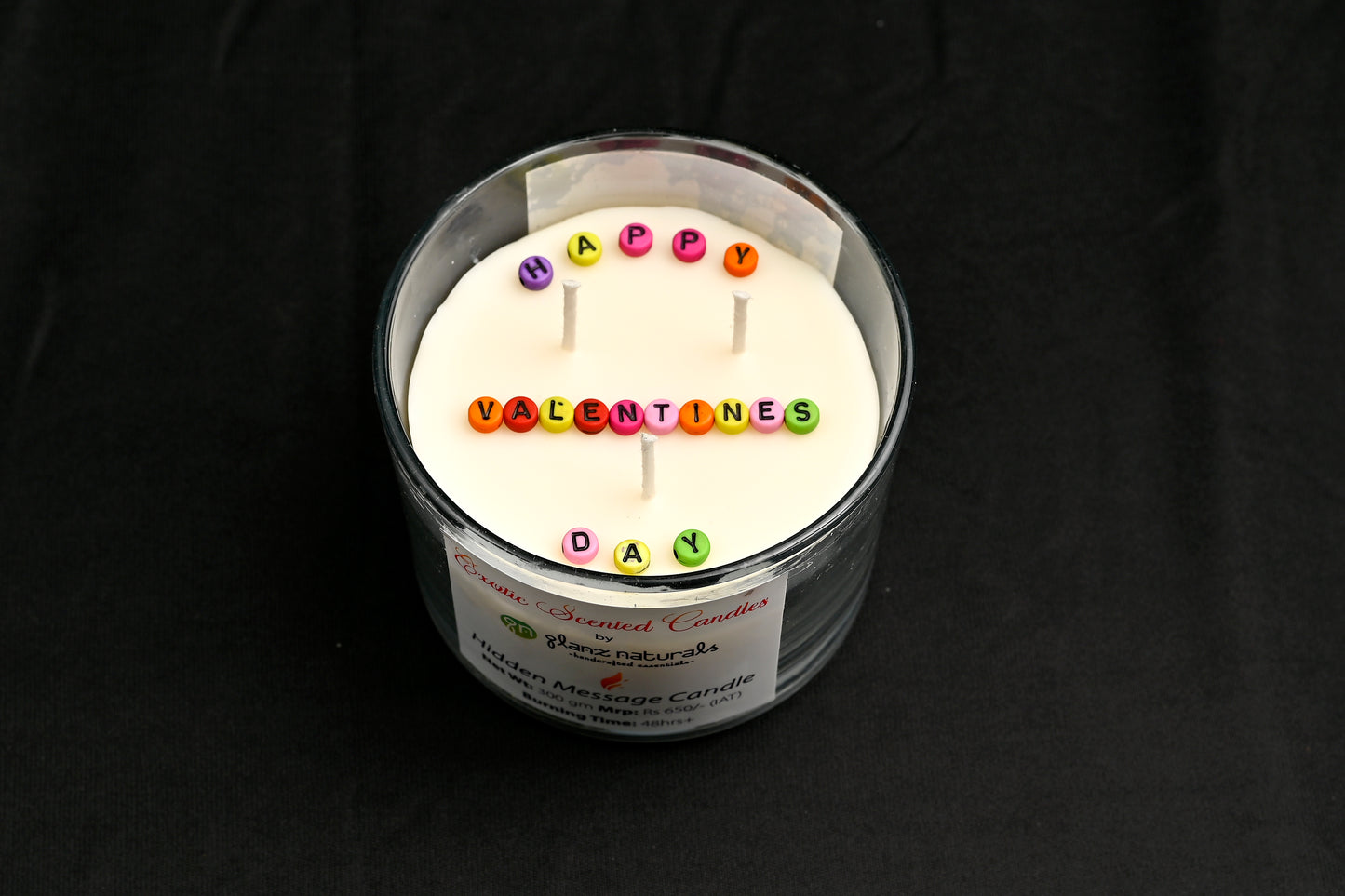 Hidden message candle