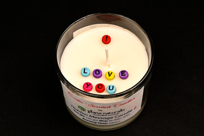 Hidden message candle