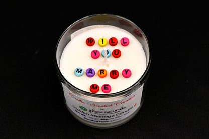 Hidden message candle