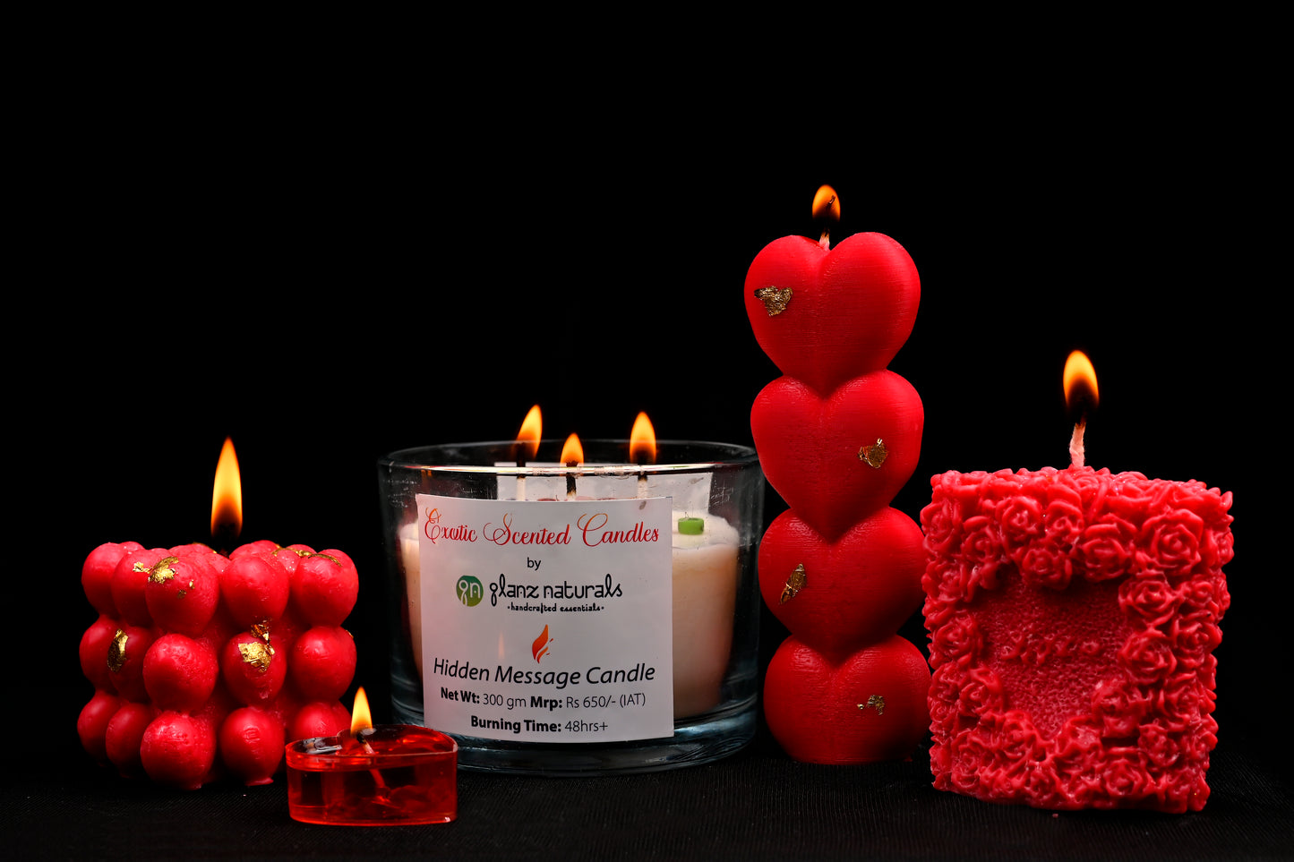 Personalised Love spell scented Valentine’s Day candle gift set